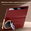 Cowhide Flip Leather Case for Honor Magic V5 Business Smart Sleep Wake Cell Phone Cover Cases for MagicV5 Lens Stand Capa