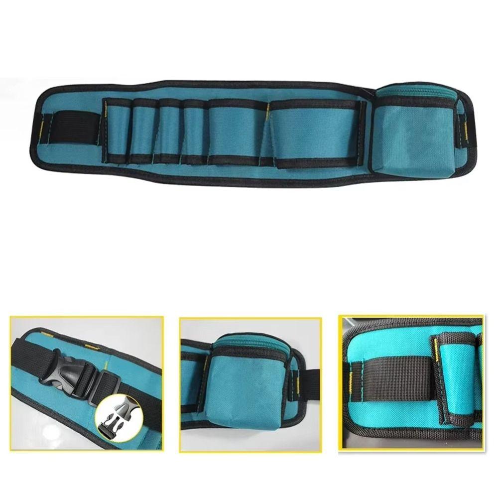 Multi-pockets Waist Tool Bag Adjustable Storage Bag Durable Electricians Tool Pouch Carpenter