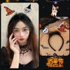 Spider Halloween Feather Headband Cartoon Pumkin Hairband Funny Ghost Headband  Girl