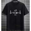 Funny Cleaning Heartbeat Graphic TShirt with Housekeeping Design Short Sleeve 100 Cotton Humor Style Casual Fashion Tshirt