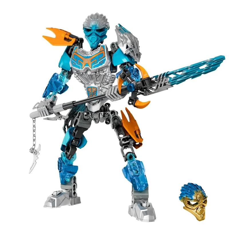 Neue Bionicle Kreatur Meister der Goldenen Maske Bausteine Feuer Uniter Tahu Kombinierter Roboter Mech Steine Spielzeug Für Jungen Geschenke