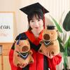 Doctor Capybara Doll Graduate  Kawaii Stuffed Animal Plushie Cute Pendant Creative Cartoon Pillow Graduation Gifts