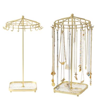 Detachable Rotating Necklace Stand Jewelry Display Holder Necklace Rack Storage Stand Perfect for Home and Business Use