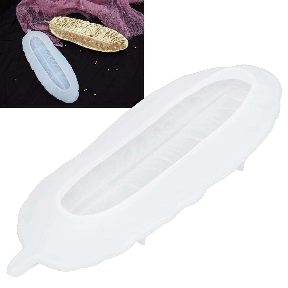

White Resin Casting Mold Crystal Clear DIY Resin Mold Feather Shape Mold Art Supplies