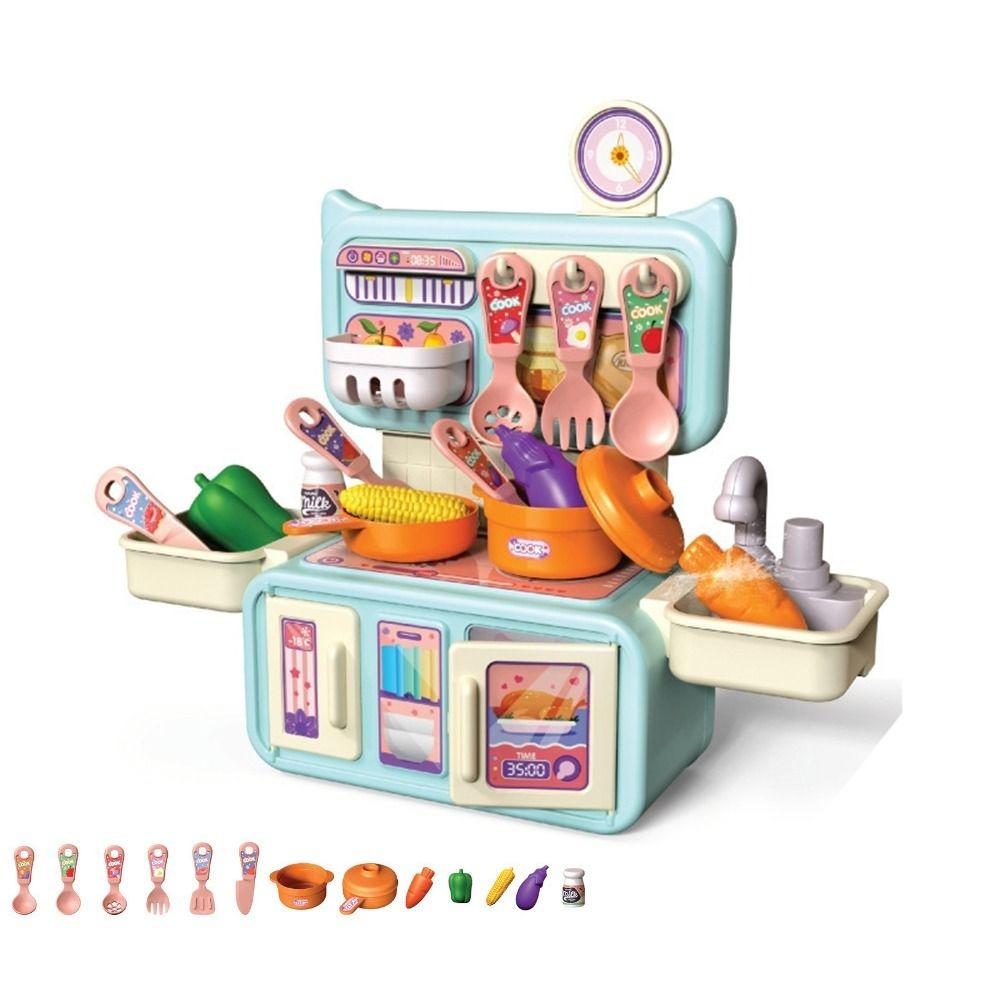 13/14pcs Pressure Water Play Kitchen Accessories Toy Kitchen for Toddlers Toddler