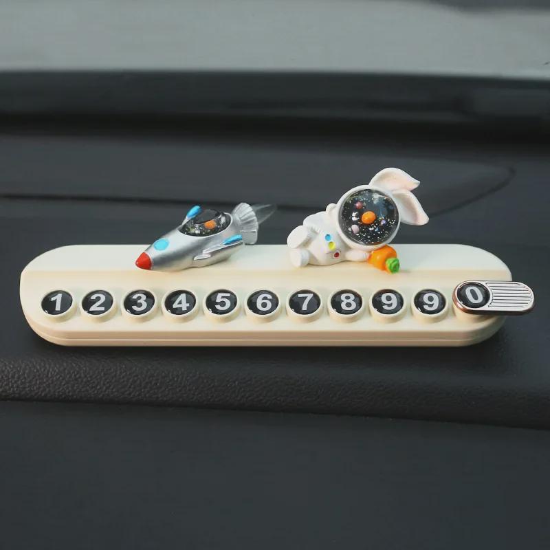 Placa Creativa de Conejo para Teléfono de Coche para Estacionamiento Temporal