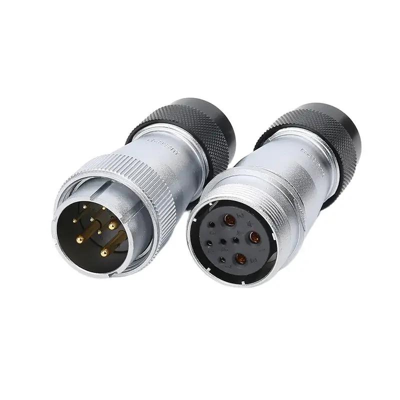 WEIPU WS32 TD+ZD 4 6 8 10 11 13 19Pin Docking Power Circular Connector M32 Soldering Single Wire Cable Adapter Aviation Plug