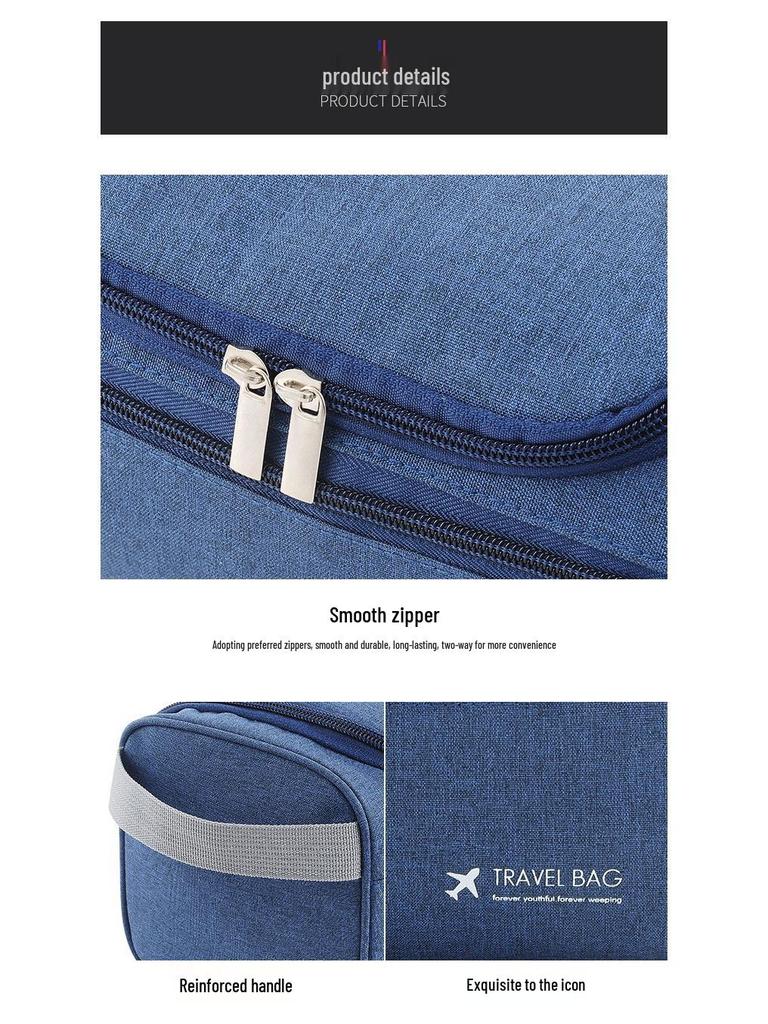 Herren Wasserdichte Reise-Kulturtasche - Großes Fassungsvermögen, Haken, Kationisches Gewebe, Koreanischer Stil.