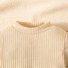 Girls Autumn and Winter Suit stuffed Flower Vest + Knitted Pleated Dress 3-piece Set