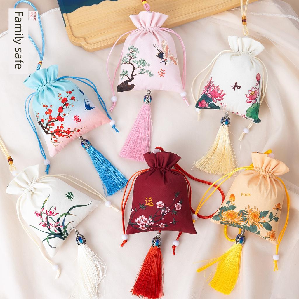 Dragon Boat Festival Sachet Perfume Bag Bag Bag Handmade DIY Pendant Mosquito Repellent Bag Argy Wormwood Chinese Ancient Style Pouch Embroider Empty