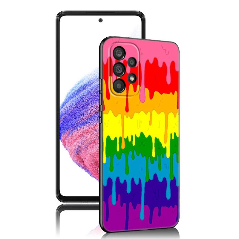 Pastell Kawaii Schmelzen Lesben Stolz LGBTQ Fall Für Samsung A21 A30 A50 A52 S A13 A22 A32 A53 A73 5G A11 A12 A31 A51 A70 A71 A72