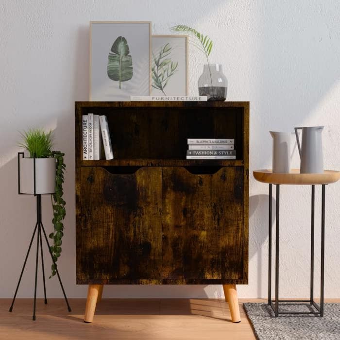 VidaXL Buffet chêne fumé 60x30x72 cm bois d'ingénierie 326830