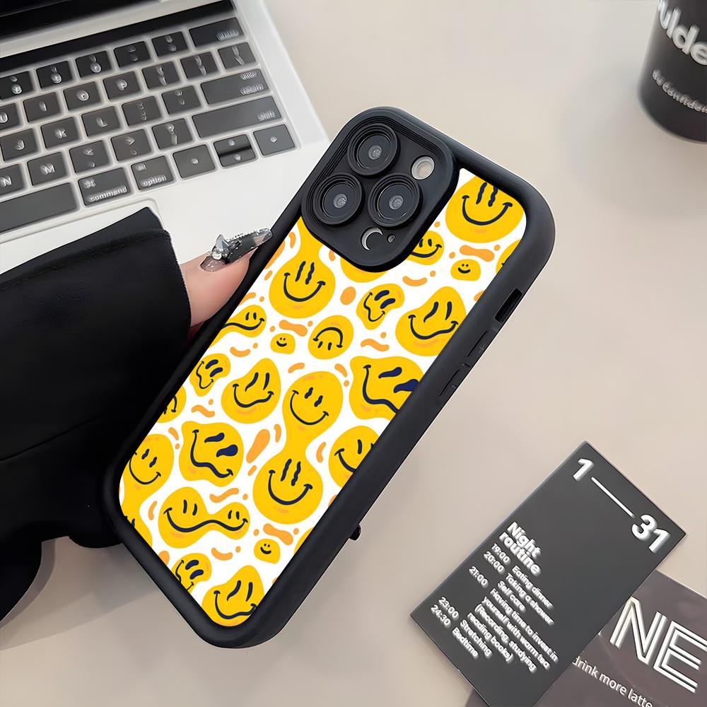 Colorful Danish Smiley Phone Case For IPhone 17 Air 16 E 15 14 Plus 13 12 11 Pro Max Silicone Soft Case