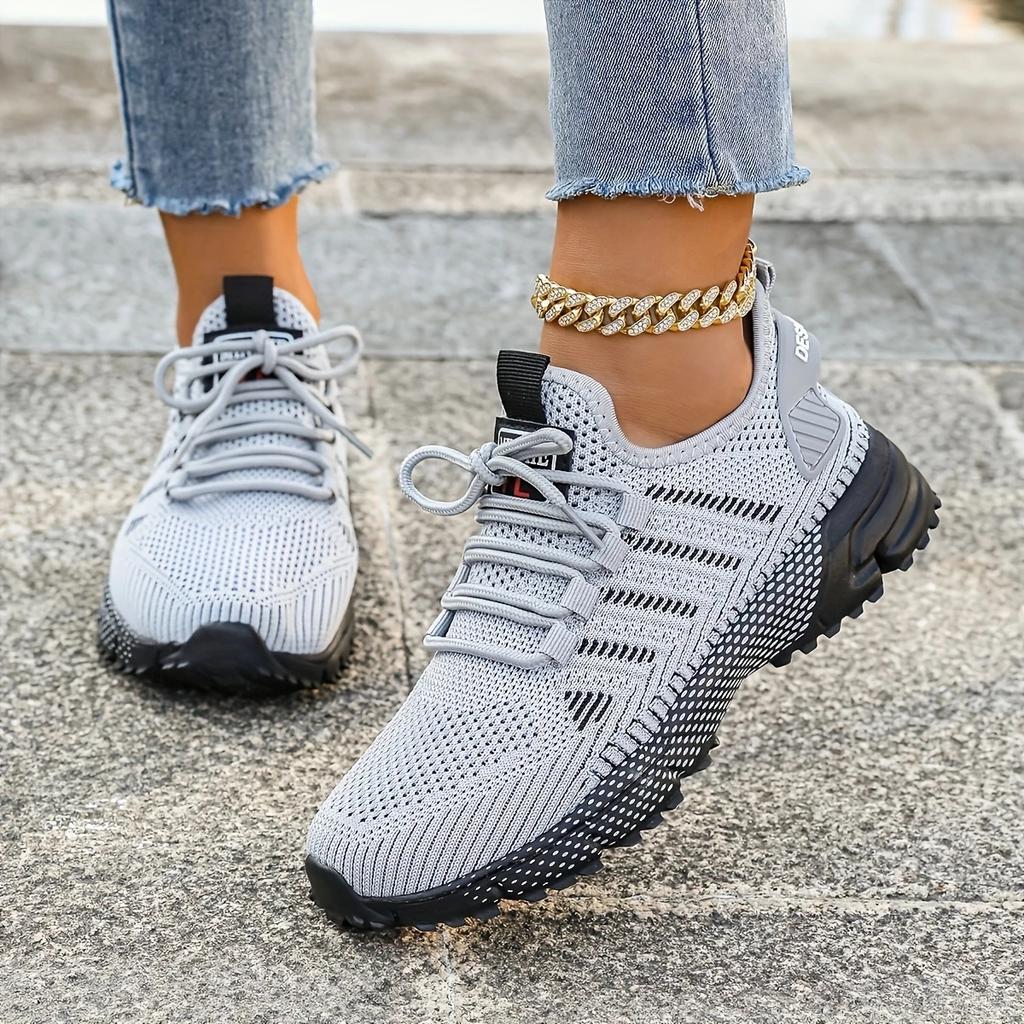 Womens Sneakers Breathable Knit Trainers New Design Comfortable Walking Running Shoes for Women Casual Sports Shoes