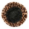 Dámská zimní čepice s plochou kopulí a leopardím potiskem, umyvadlová čepice, zahuštěná teplá plyšová