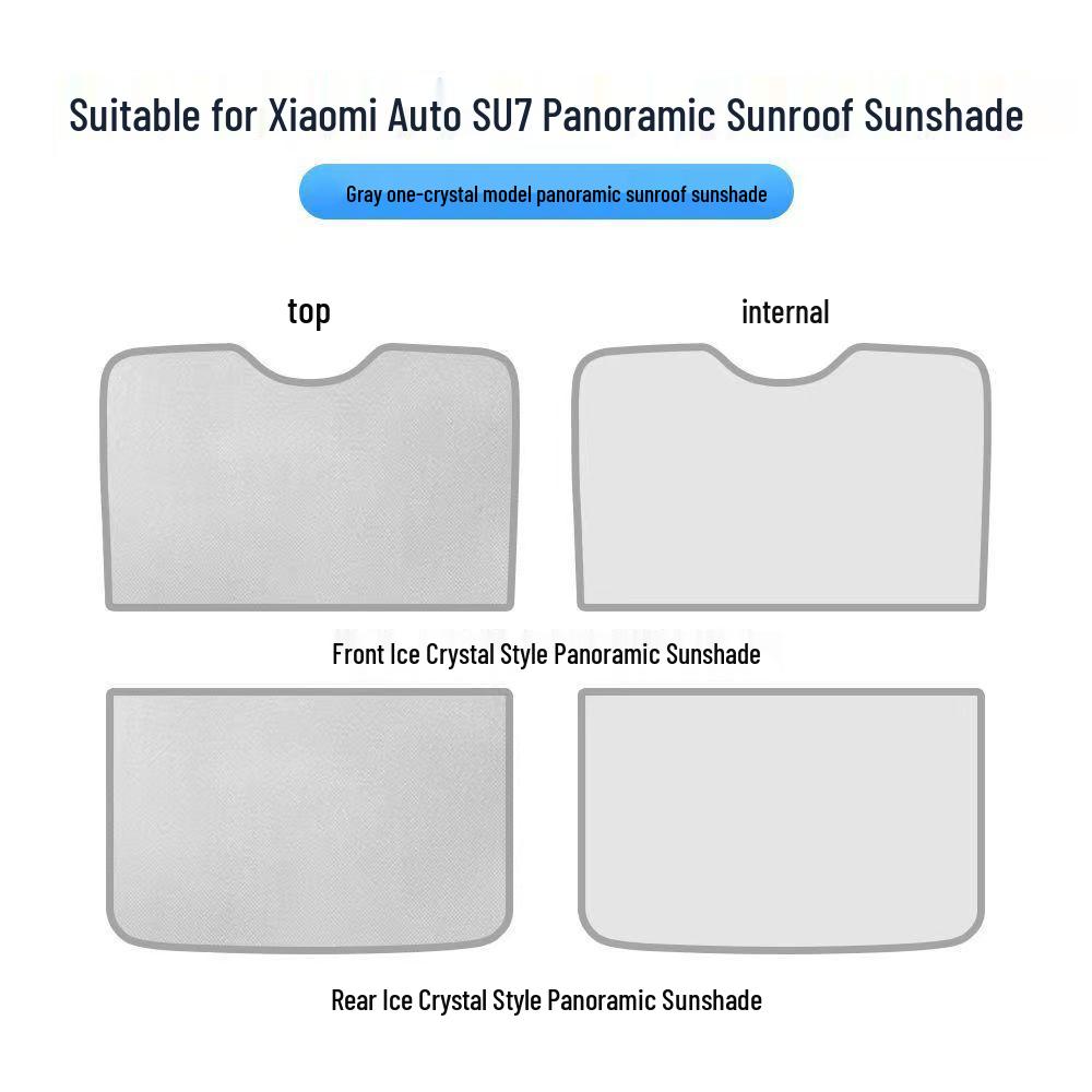 Xiaomi SU7 Pro/Max Sunroof Sunshade - Ice Crystal Heat Insulating Car Roof Curtain