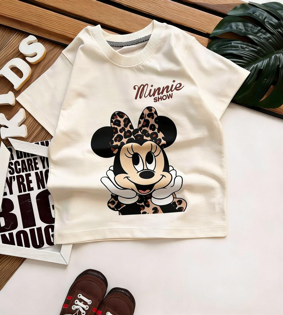 2026 Summer Y2k Disney Minnie Mouse T Shirt Women Unisex Short Sleeve Tee Streetwear ParentChild Clothing Loose Casual Tops