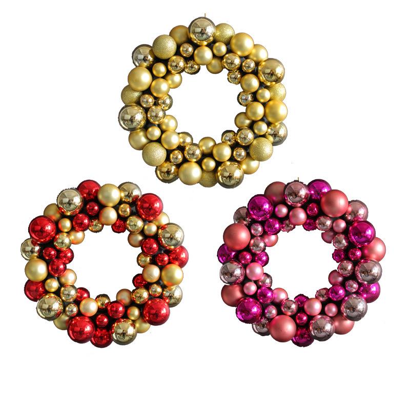 Shiny Christmas Ball Wreath - Festive Door and Wall Hanging Decoration
