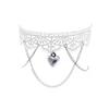 White Lace Tassel Choker Necklace - Sweet Fairy Style with Love and Desire