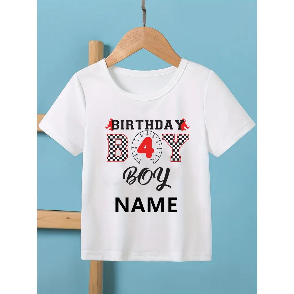 Fun Racing Birthday Summer Children's Casual Cotton Comfortable Short Sleeve T-shirt
