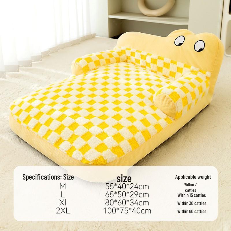 Four Seasons Washable Dog & Cat Bed: Removable, Warm Sofa Cushion for Dogs & Cats of All Sizes