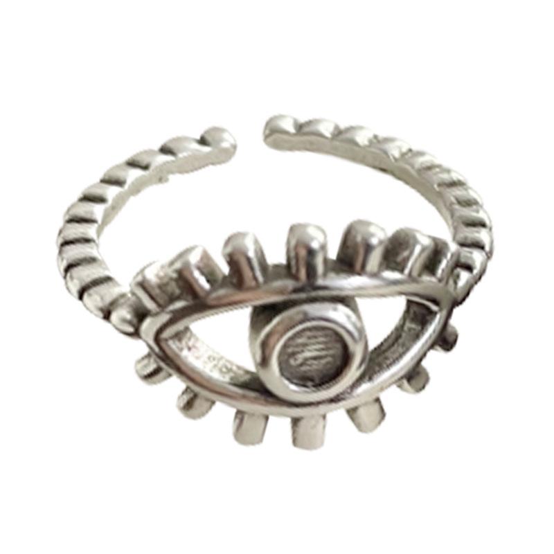 Lan Zhi Thai 925 Sterling Silver Exaggerated Niche Ring for Women - Non-fading, European & American Style