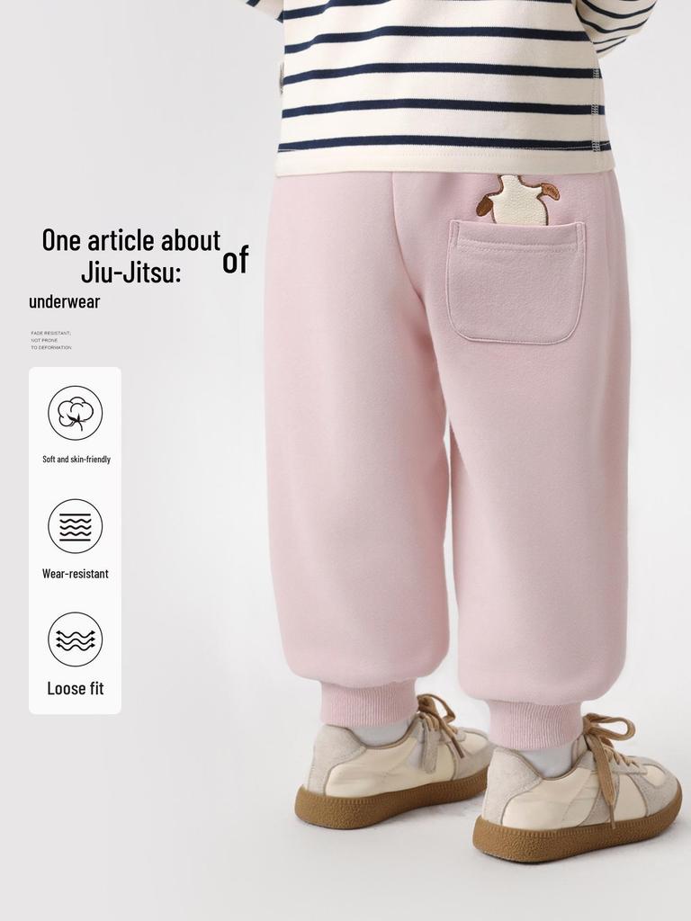 European Boys' Cartoon Sports Thick Sweatpants - Autumn/Winter 2025 Toddler & Children’s Clothing