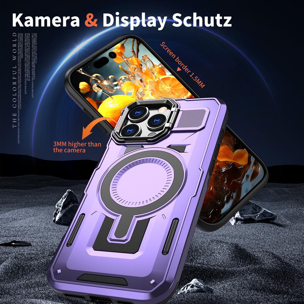 New Product for IPhone16Pro Mobile Phone Case Magnetic Lens Holder Two-in-one Anti-fall Armor S25 Protective Cover