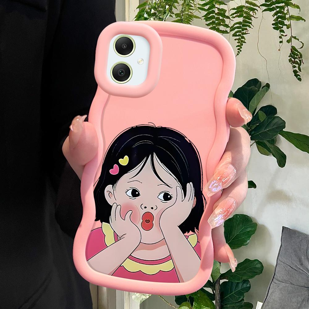 

Милый девчачий мягкий чехол для телефона Samsung Galaxy A52 A73 A12 S24 Ultra 5G S23 S22 S21 S20 FE Wave Edge противоударный защитный резиновый чехол Samsung A53 5G розовый