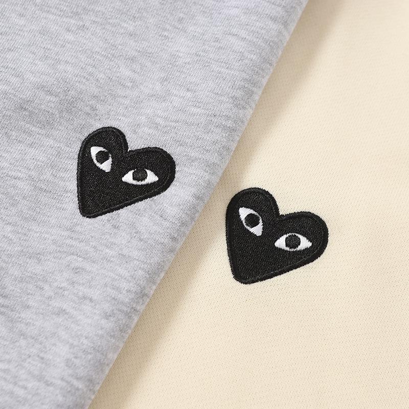 Rei Kawakubo Play Vyšívaná Láska Srdce Unisex Mikina Svetr, Podzimní/Zimní Kolekce