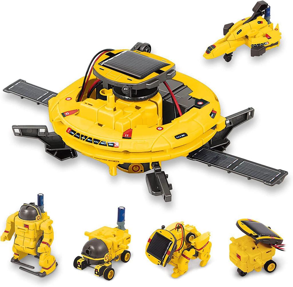 Solar-Powered 13-in-1 Educational Toy Car & 6-in-1 Space Robot Kit