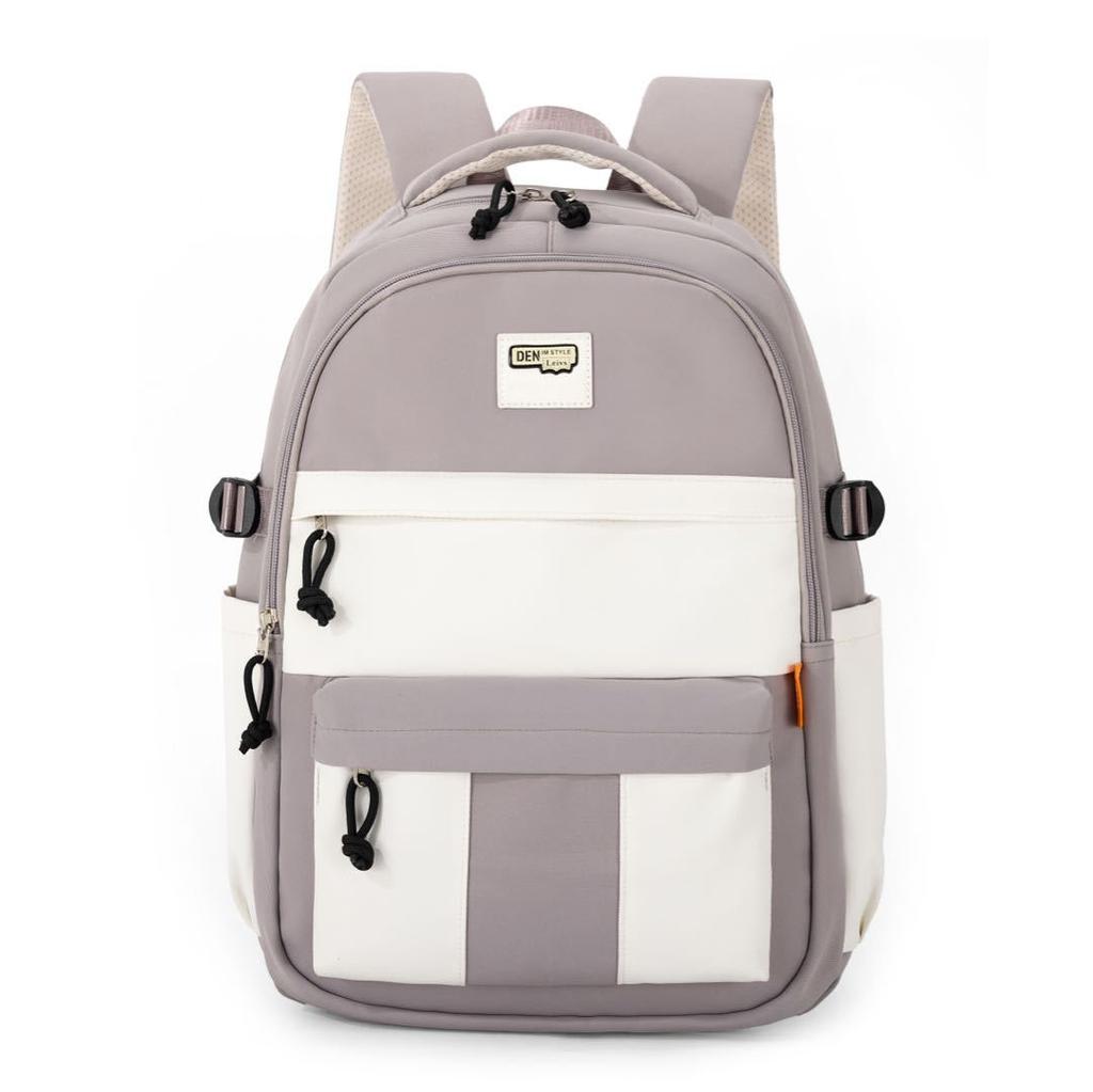 Schoolbag schoolbag girls junior high school high school students large capacity 1011 new backpack Japanese solid color soft girl backpack