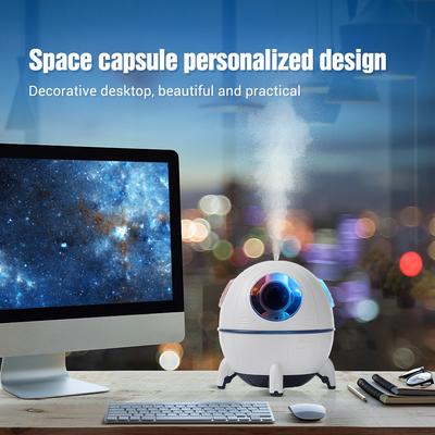 220ML Astronaut Humidifier Space Capsule Humidifier with LED Diffuser Astronaut Cool Mist Aromatherapy Water Diffuser Gift