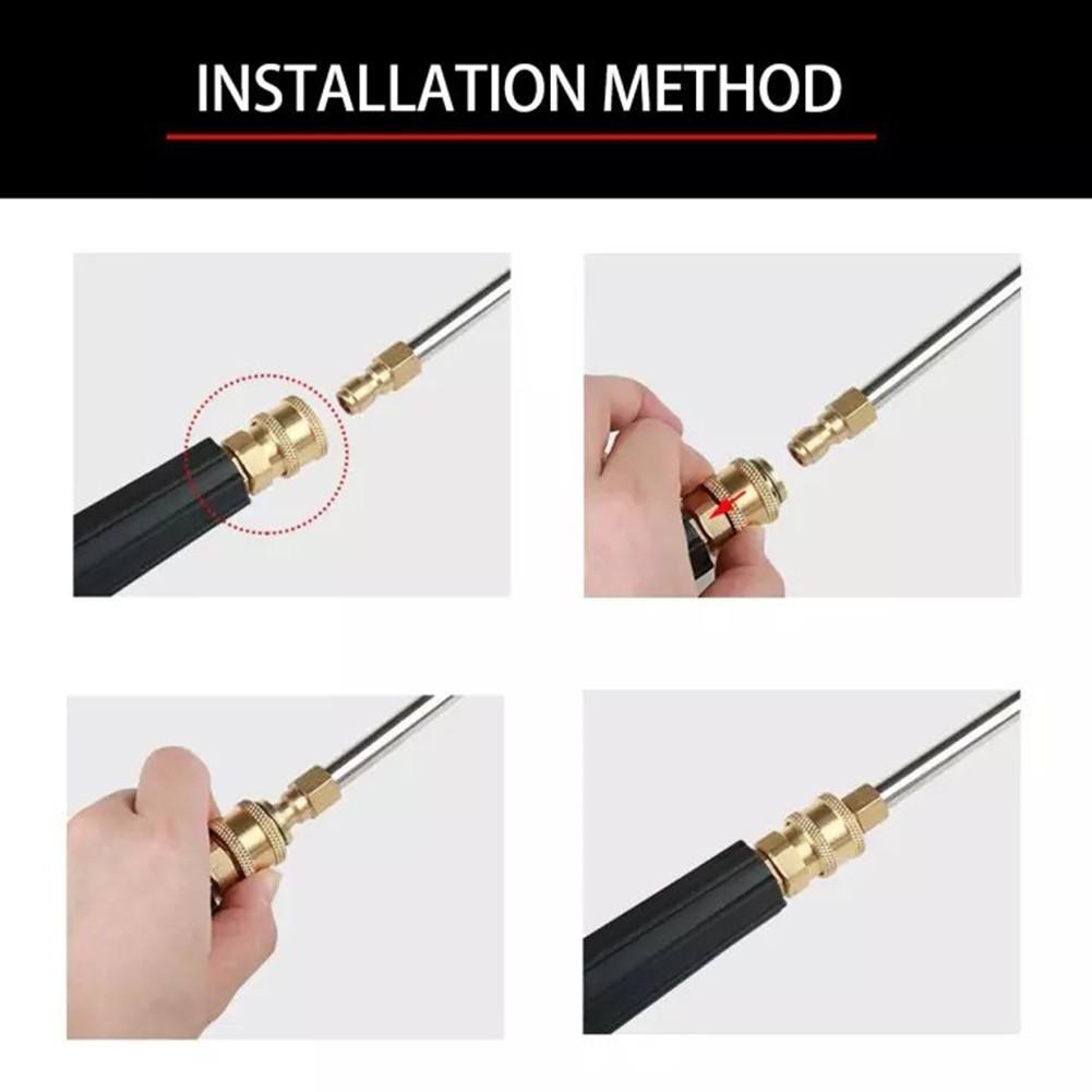 30° /90° /U-Shape Pressure Car Washer Angled Lance Extension Spray Wand Nozzle