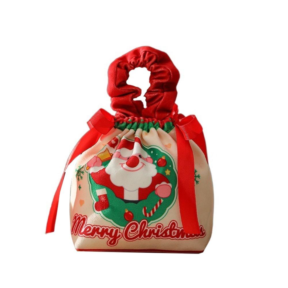 

Бархатный материал Рождественский подарочный мешок Портативный дизайн Мешок для кануна Рождества Рождественская вечеринка Style 1