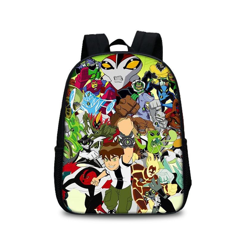 Mochila Escolar Ben 10 para Adolescentes con Diseño Cómodo Bolsa para Libros de Nailon para Estudiantes
