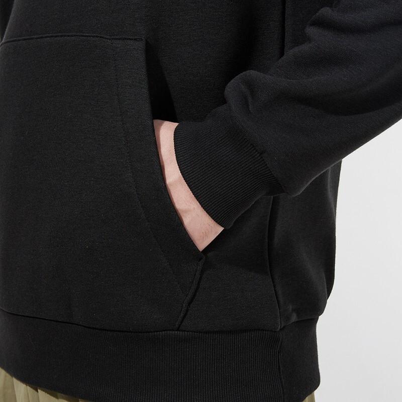 Adidas Large Logo Kangaroo Pocket Hoodie Men Hoodie Black GK9220