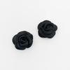 [2SET] black camellia hair pin