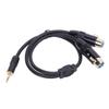 1/8in Jack 3.5mm for TRS Male To Dual XLR Female Cable Active Speaker Connection Cable  Speakers