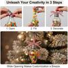 Jumbo Plastic DIY Xmas Tree Decorations with Lid Reusable Hanging Candy Jars for Christmas Crafts & Party Favors