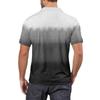 Men's Fashion Printed V-Neck Short Sleeve Top Golf T-Shirt