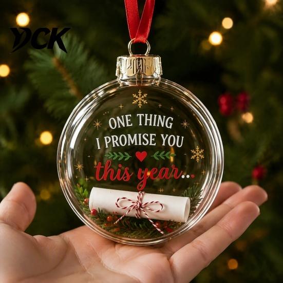 Christmas Ball Decor Clear Acrylic Fillable Ball, DIY Transparent Ornament for Xmas Tree Tree, Hanging Holiday, Wedding, Party, Home Decoration