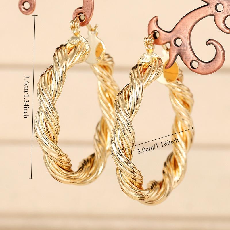 1 Paar, Modisch, Twist-Webdesign, Modische personalisierte Ohrringe