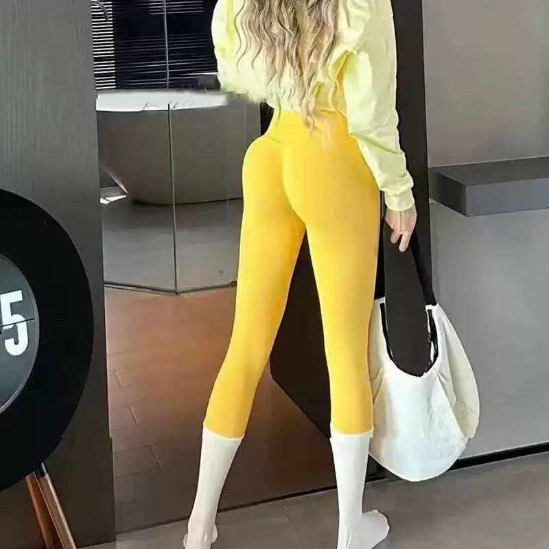 Tummy Control Peach Butt Fitness Pants, Unrestricted for Weightlifting, Cycling, Pilates, Skin-Friendly, High-Elastic Yoga Pants for Autumn