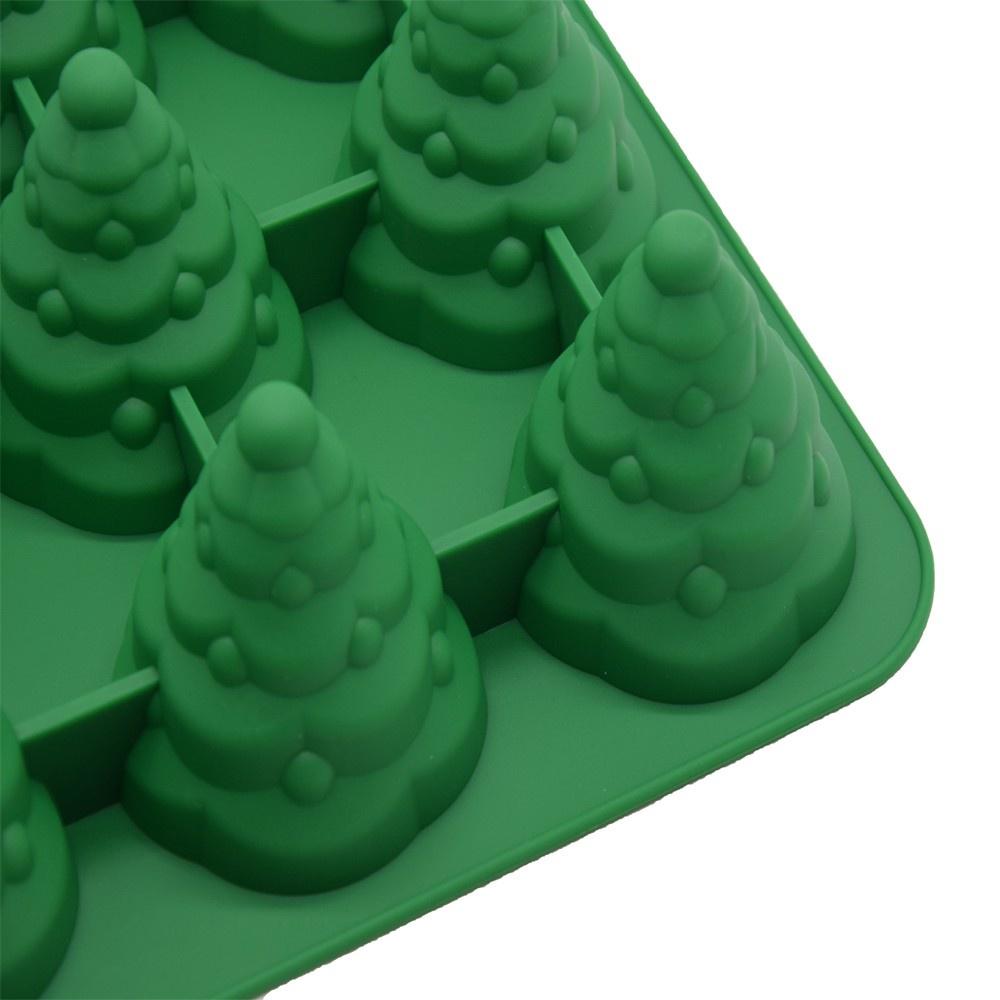11pcs 3D Christmas Tree Silicone Molds Cake Decorating Tools Bakeware Fandant