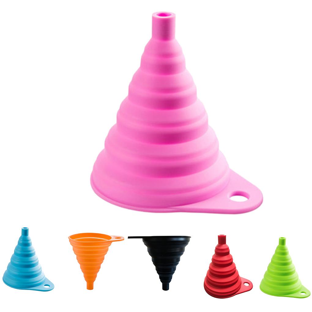 Gel Foldable Collapsible Funnel Hopper Kitchen Accessories Cooking Tool