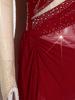 Damen Funkelndes Strass-Trikotkleid Durchsichtiges Netz Langarm Rollkragen Farbblockierung Asymmetrischer Saum für Eiskunstlauf Lateinische Performance