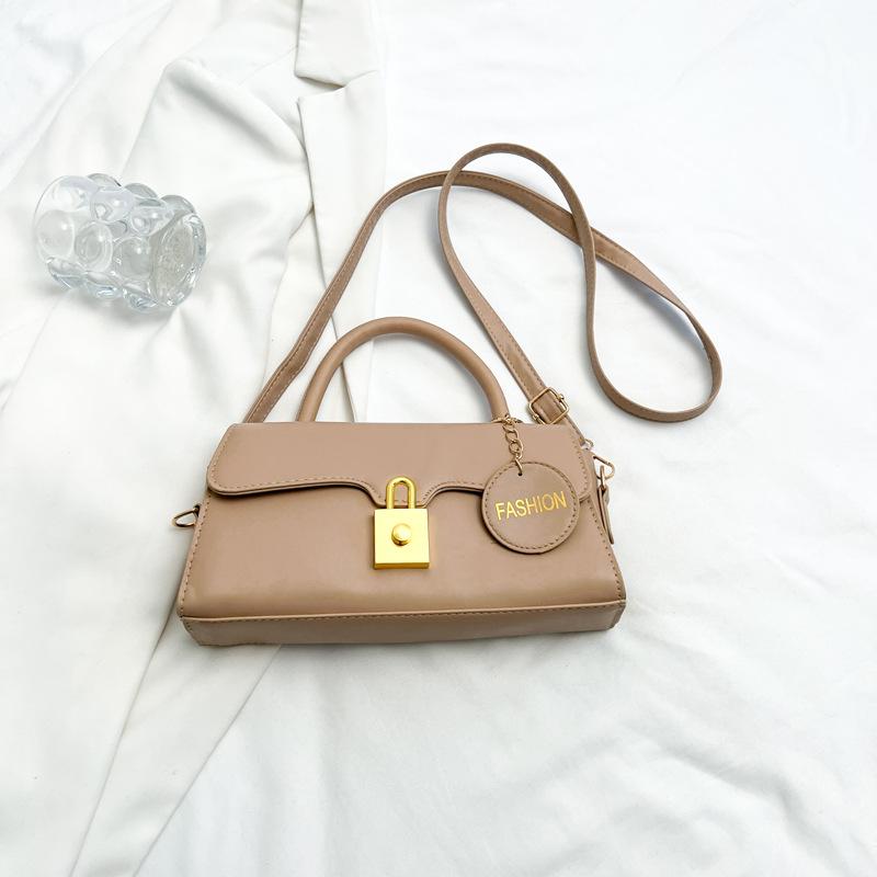 New niche high-end design sense fashion trend handbag solid color women's bag shoulder messenger bag