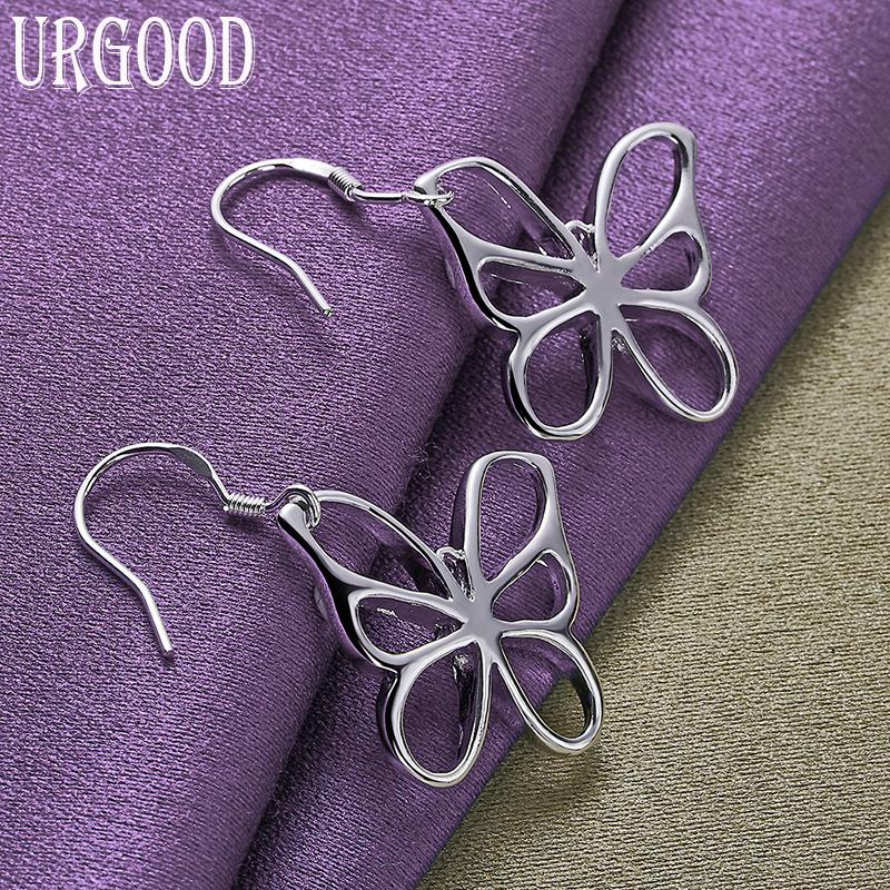 925 Sterling Silver Butterfly Pendant Earrings Fashion Jewelry