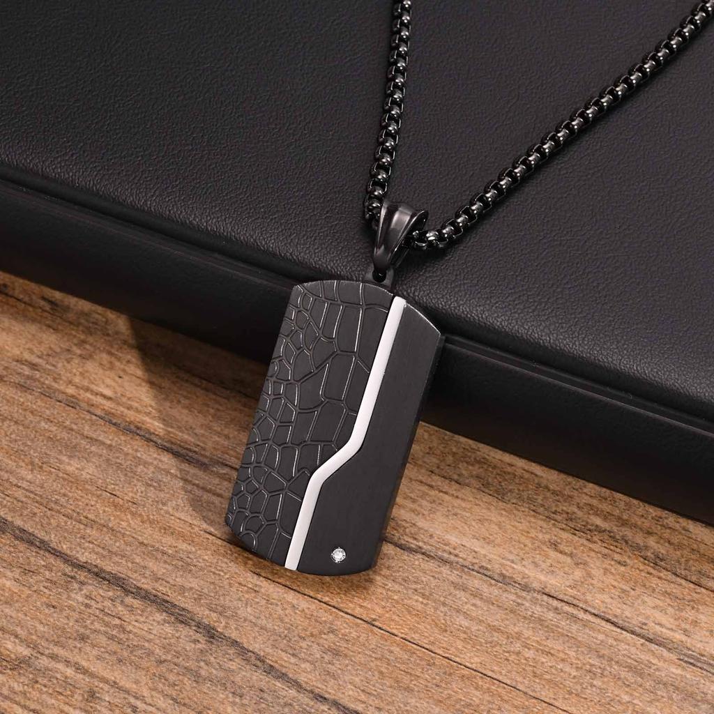 Stylish Dogtags Necklace for Men Boy,Waterproof Stainless Steel Pendant Necklaces,Birthday Anniversary Jewelry Gift